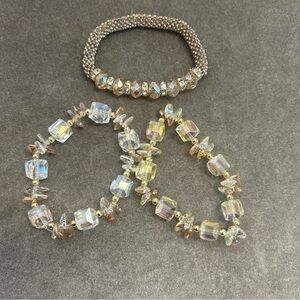 Stretchy clear aurora beaded bracelets